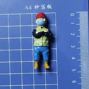 Miniatur arbeiter figur anti epidemie design mikro landschaft gartenarbeit spielzeug ornamente