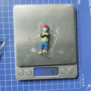 Miniatur Schutzarbeiter Figur Detail, kleine Kunststoff Arbeiter Puppe fuer Mikro Landschaft.