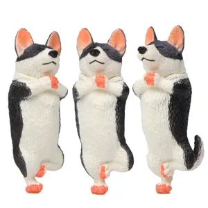 Süße Yoga Hund Figur Baumhaltung Kunstharz Ornament Mikro Landschaft Kuchen Deko Mini