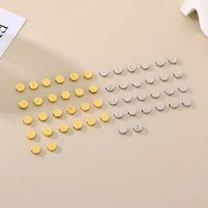 Roestvrijstalen letter bedels kralen 26 alfabet ronde hangers voor DIY sieraden maken ketting