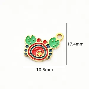 Stainless steel colorful enamel crab pendant DIY necklace bracelet jewelry accessory.