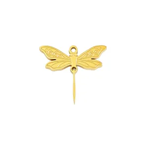 Goldener Edelstahl Libelle Anhänger für DIY handgemachte Halskette Schmuck Zubehör.