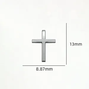 Edelstahl Kreuz Anhänger DIY Schmuckherstellung Charme minimalistisches Zubehör