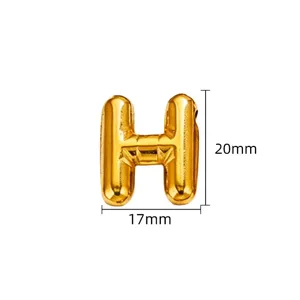 Verguld Bubble Letter H Hanger Titanium Staal DIY Halsketting Telefoon Ketting Accessoire