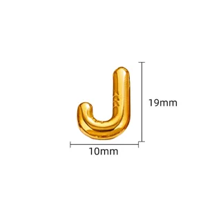 Vergulde titanium stalen bubbel letter J hanger DIY ketting telefoon accessoireset
