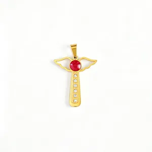 Edelstahl Gold Kreuz Schwert Anhänger Schmuck DIY Halskette Armband Zubehör Teile