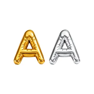 Goud zilver ballon letter A hanger titanium staal DIY ketting sieraden accessoire