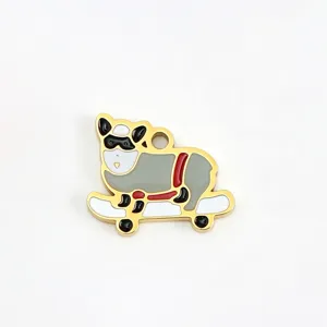 Titanium steel enamel cartoon animal pendant DIY charm necklace bracelet jewelry accessory