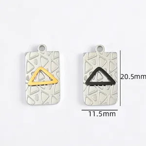 Stainless steel geometric pendant charm DIY necklace jewelry making accessories 20.5mm
