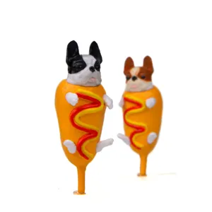 Süße Cartoon Hund Hotdog Figur kreative Miniatur Ornament Tischdeko süßes Spielzeug