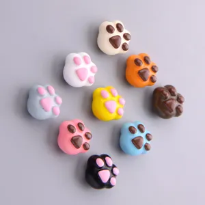 Kleurrijke schattige kattenpoot koelkastmagneten set, harsdier poot magnetische stickers.