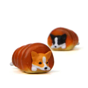 Süßer Corgi im Schlafsack Figur, kreatives Kunstharz Welpe Spielzeug für Schreibtisch.