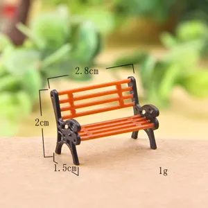 Miniatur Mikro Landschaft Stuhl Deko Für Moos Terrarium Garten Fee Dekoration Pastoraler Stil Kunststoff Mini Lange Bank Ornament