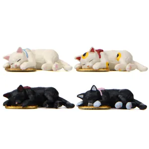 Süße miniature schlafende katzen figuren harz tier desktop ornamente dekoration 4er set