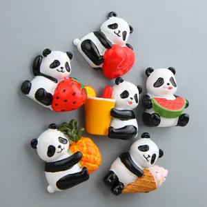 Süße Cartoon Panda Harz Kühlschrankmagnete Set kreative Tier Heimdekoration Geschenke