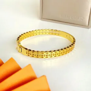 Retro gold copper coin hollow metal bangle bracelet exquisite vintage jewelry gift for women