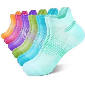 Unisex Breathable Mesh Athletic Sports Short Socks Cotton Blend Moisture Wicking Ankle Socks For Running Fitness Daily Wear