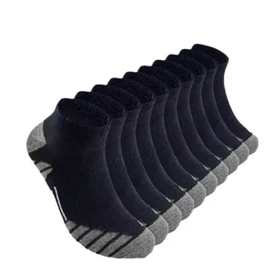 Herren Sportsocken tief geschnitten, atmungsaktiv mit Frotteesohle, schwarz und grau.