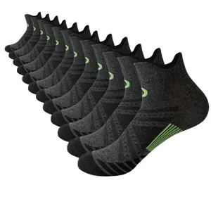 Breathable athletic running socks with tab heel design, perfect for outdoor hiking and sports.