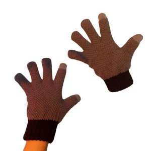 Guanti touchscreen in maglia calda invernali per ciclismo all'aperto, spessi e comodi.