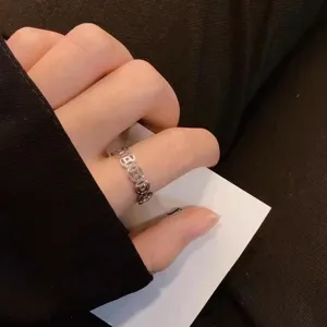 Vintage Chinese ancient coin ring stainless steel lucky open ring for couple fashion jewelry