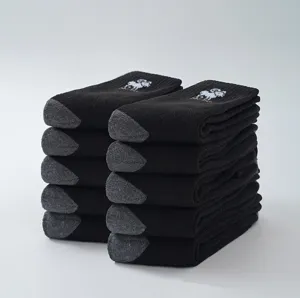 Thickened Men Winter Thermal Loop Pile Socks Black Warm Athletic Floor Socks 10 Pairs