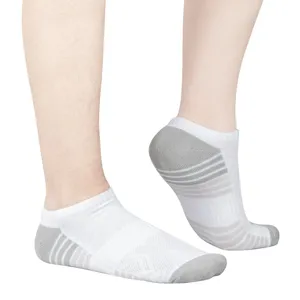 Men Women Low Cut Athletic Socks White Grey Running Breathable Cotton Short Socks