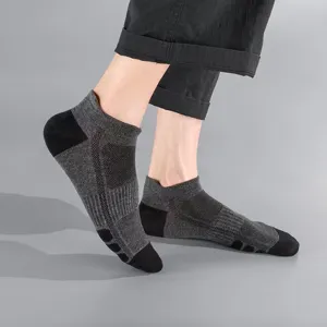 Men's Athletic Crew Socks Breathable Mesh Sports Running Socks With Heel Guard Plus Size