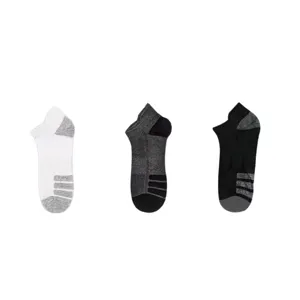 Men's breathable athletic ankle socks with heel tab, comfortable mesh running socks 3 pairs.