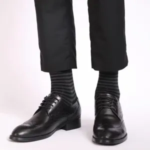 Men's classic striped dress socks for men breathable comfortable business casual accessories