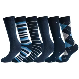Chaussettes Habillées d'Affaires pour Hommes Tube Long Grande Taille Coton Rayé Argyle Décontracté Formel Chaussettes d'Équipage Pour Automne Hiver