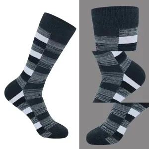 Men retro striped crew socks casual long cotton socks colorblock athletic fashion hosiery