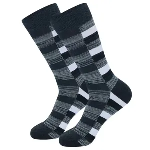 Men vintage striped crew socks comfortable cotton breathable mid calf casual daily wear fashion