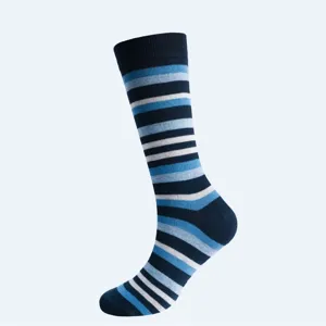 Chaussettes longues rayées pour hommes classiques affaires décontractées respirantes