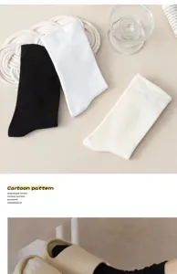 Comfortable solid color mid-tube socks for women, breathable summer thin style, casual daily wear.