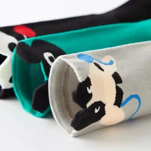 Cute cartoon long socks for women, breathable cotton cute animal 3D ears stockings sweet style
