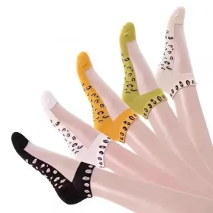 Calze estive in seta di cristallo sottile con stampa leopardato donna trasparenti