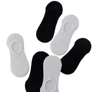 Calzini invisibili bassi neri bianchi classici da donna, traspiranti antiscivolo ed elastici.