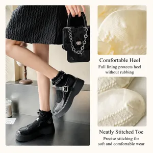 Summer women mesh Lolita short socks with sweet ruffle lace and breathable design for daily wear.