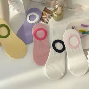 Women's Thin Boat Socks Summer Breathable Solid Color Low Cut Casual No Show Socks Sweet Style Daily Wear