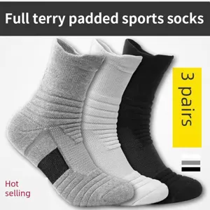 Calcetines de Baloncesto de Rizo Engrosado para Hombres Calcetines Deportivos Profesionales Transpirables para Correr
