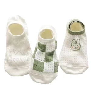 Women summer mesh low-cut boat socks Japanese style fresh breathable invisible socks set