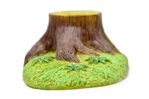 Miniature resine dessin anime souche arbre herbe verte micro paysage jardin ornament DIY