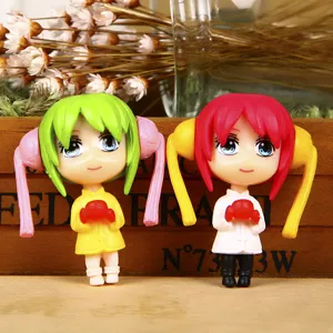 Cute anime girl keychain cartoon pendant bag accessory collectible figurine gift toy key ring