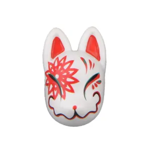 Resin Japanese kitsune mask detail shot, perfect for fridge magnet or phone case DIY material.