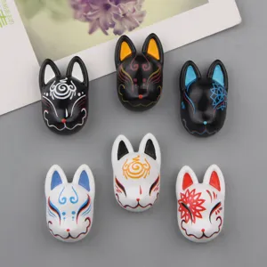 Cute Resin Japanese Kitsune Fox Mask Fridge Magnets And DIY Phone Case Decoration