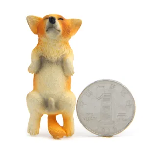 Niedliche schlafende Shiba Inu Hund Figur, flach liegendes Design für Handyhülle und Magneten.