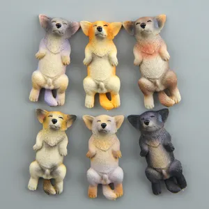 6 Stk. Suesse schlafende Hunde Kuehlschrankmagnete Harz Tier Handyhuelle DIY Deko Zubehoer