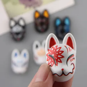 Resin 3D Japanese Kitsune Fox Mask Fridge Magnet and Phone Case DIY Material Cute Decor