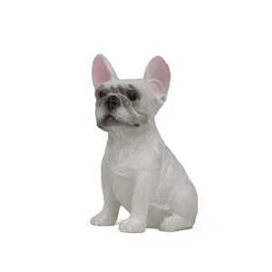 Simpatica mini statuetta bulldog francese modello decorazione cruscotto auto giocattolo